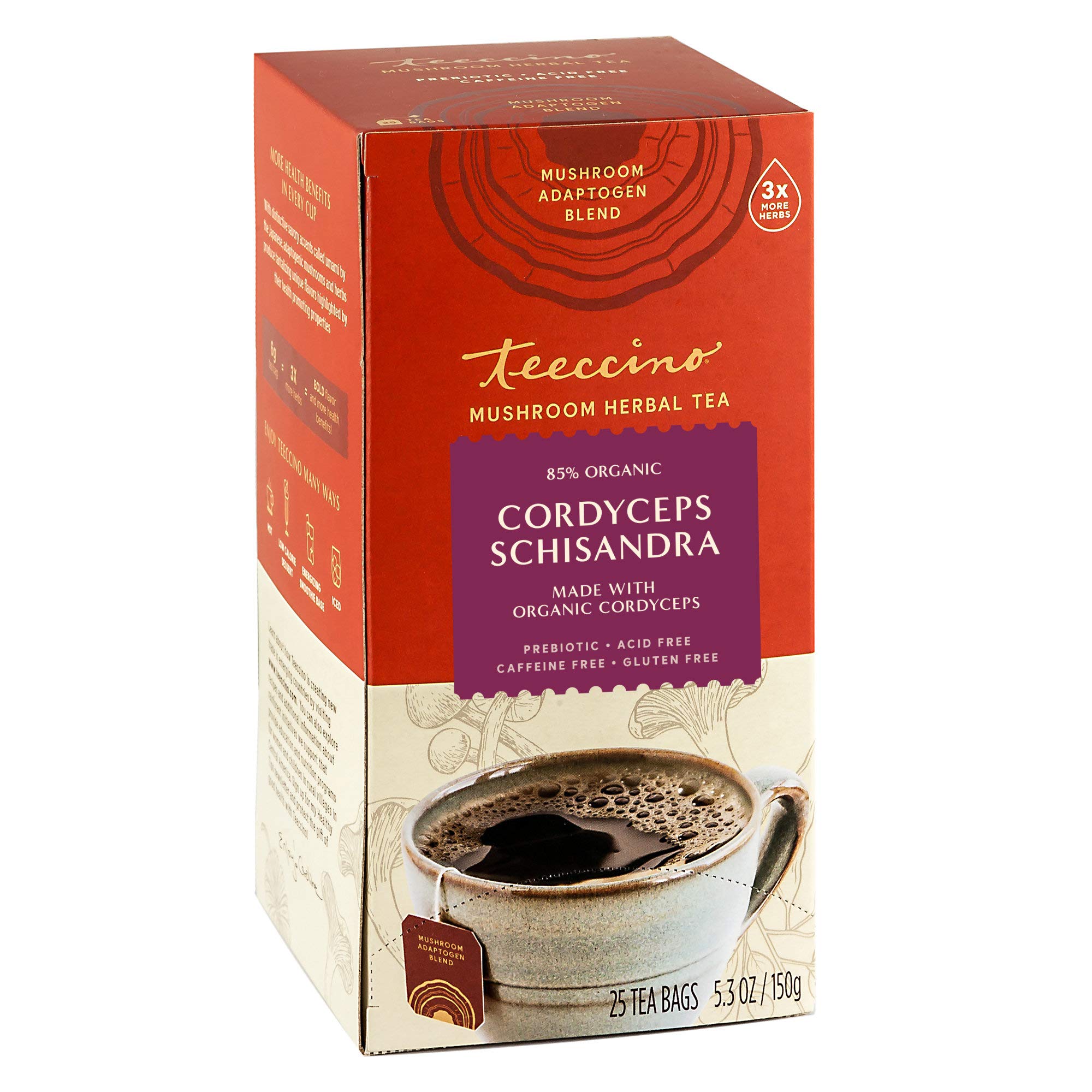Amazon.com : Teeccino Cordyceps Schisandra Tea - Cinnamon Berry